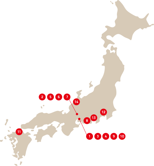 日本エコシステムグループ 事業所マップ
