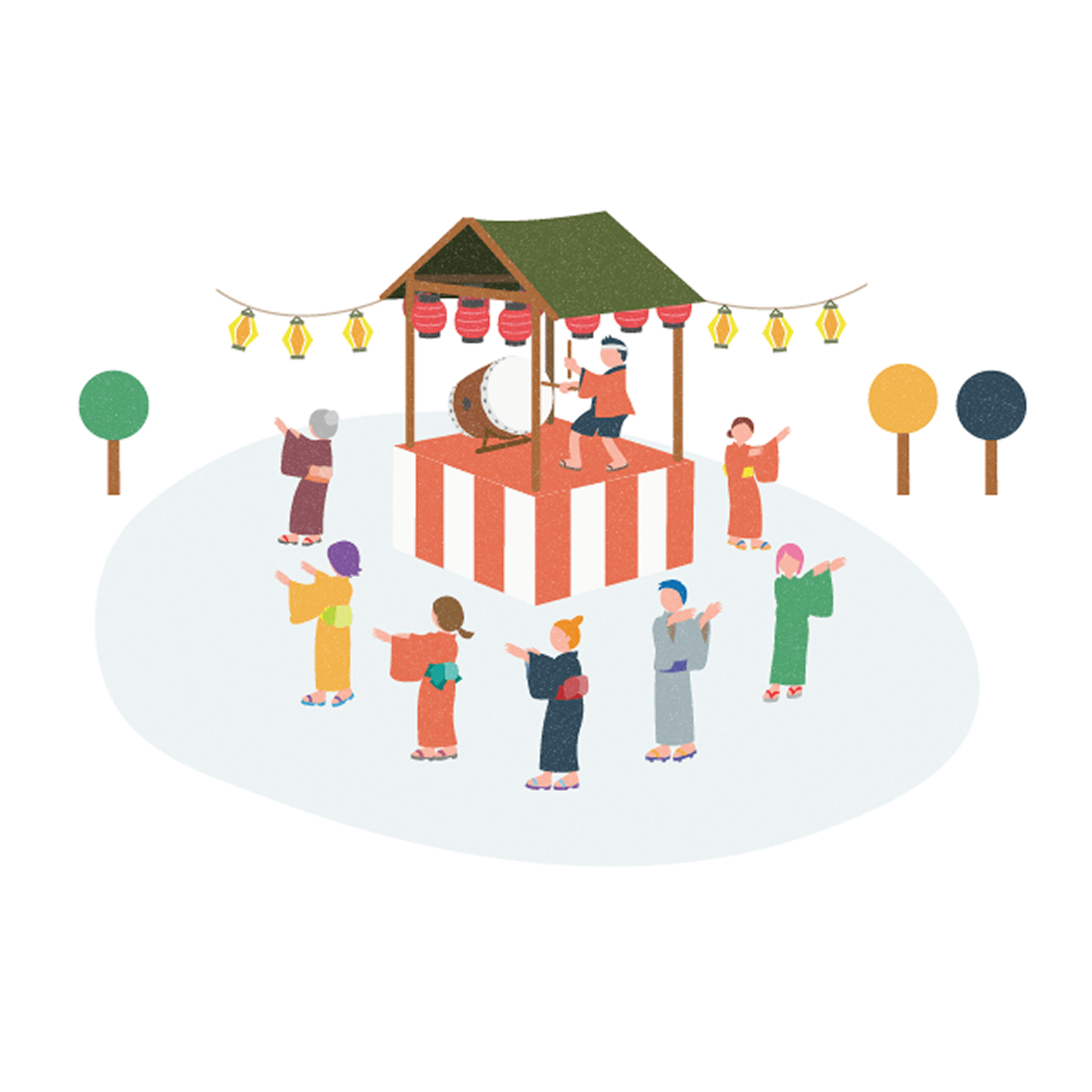 地元のお祭りに参加